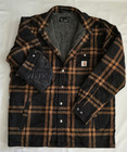 Carhartt Arden "Lumberjack" Shacket Brown Plaid Sherpa Lined Loose Fit Large