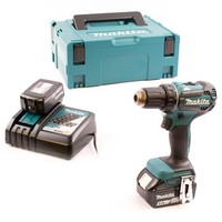 Makita Akku-Bohrschrauber 18V DDF485RTJ Mit 2X 5,0 Ah Akkus + Lader Im Makpac 2