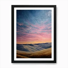 Sunset In The Desert 25 Art Print Framed Wall Art Poster Canvas Print Picture
