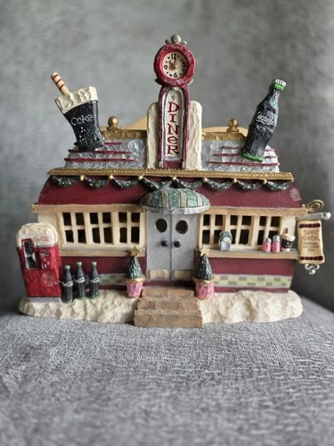 Vintage Coca-Cola Holiday Village Light Up Dinner!! Really Nice! It Works!!