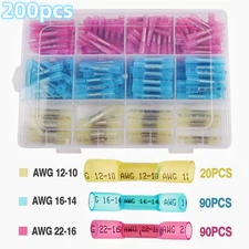 200x Assortment Heat Shrink Wire Connectors Electrical Terminals Crimp Seal