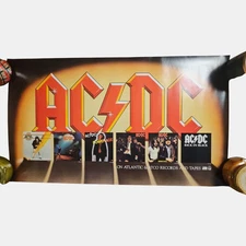 AC/DC High Voltage Powerage Let There Be Rock 30x17 Promo Album Poster VTG 1970s