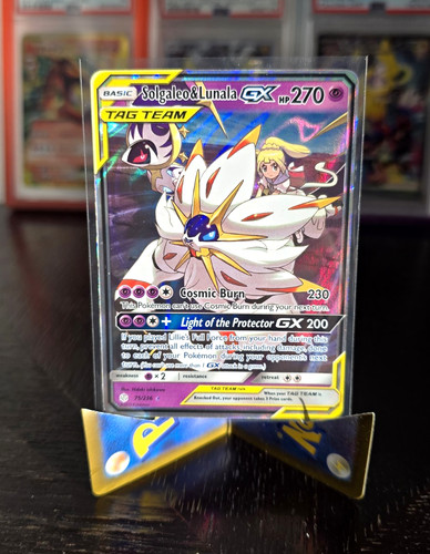 Pokemon Solgaleo & Lunala GX 75/236 Cosmic Eclipse Ultra Rare Holo NM