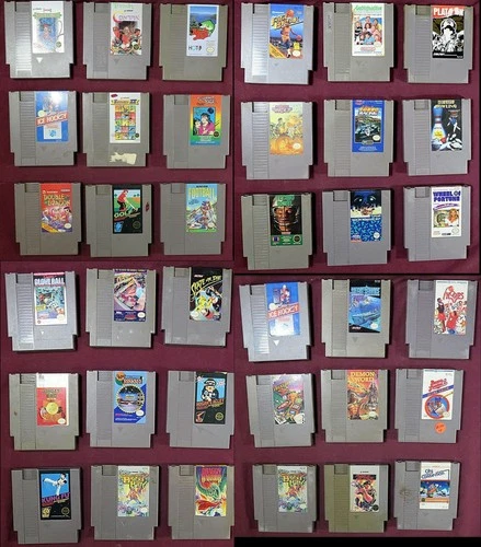 36 NINTENDO NES CARTRIDGE GAMES BUNDLE LOT *UNTESTED* WIDE VARIETY NO DOUBLES