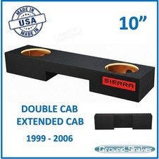 Gmc Sierra Double Cab 1999-2006 10" Dual Sealed Sub Box Subwoofer Enclosure