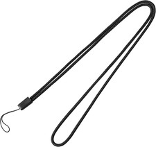 Nylon Woven Lanyards, 18", Black, 1Pc, for Keys/Id/Phone/Badges