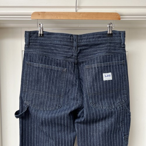 Lee Workwear Jeans Herren W30 L32 blau Denim weiß gestreift Carpenter Baumwolle Hose - Bild 9 von 17