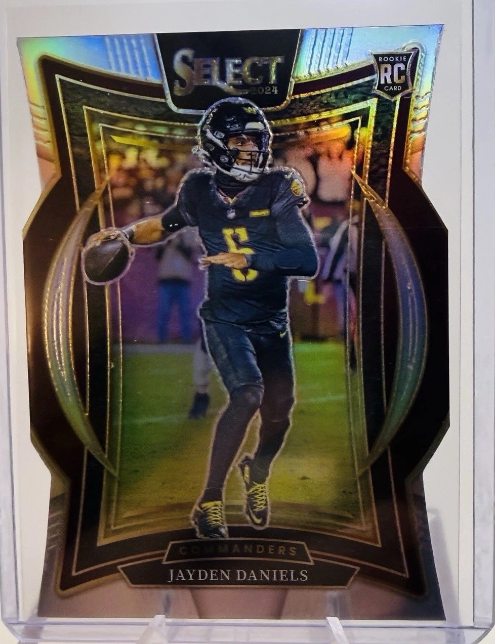 2024 Panini Select - Concourse Jayden Daniels #26 Silver Prizm Die-Cut Rookie