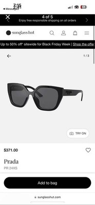 Prada Black Sunglasses Sleek Design UV Protection