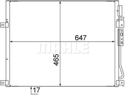 MAHLE AC 564 000S Kondensator, Klimaanlage für JEEP GRAND CHEROKEE III (WH, WK)
