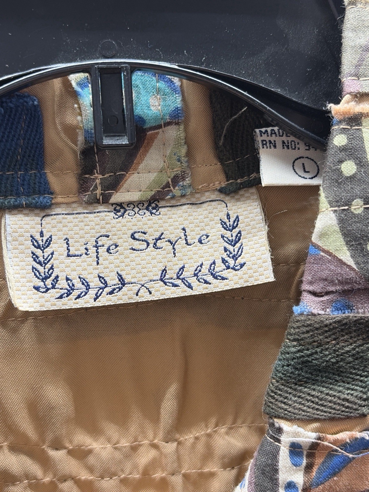 Life Style Vintage Patchwork Jacket Large Boho Ab… - image 2