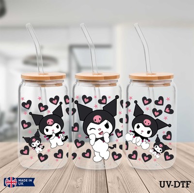 Kitty UV DTF Aufkleber - 16oz Libbey Dose Glasfolie yn900