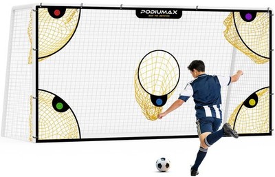 PodiuMax Soccer Goal Target Net with Highlighted Scoring Zones 5-a-side soccer