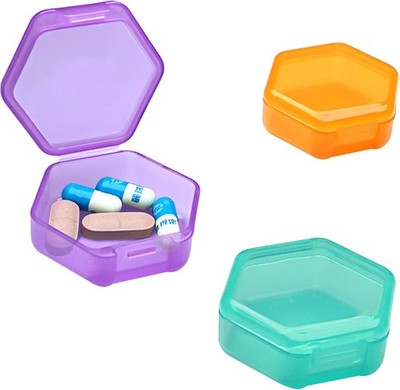3 Stück Kleiner Pillen-Organizer, Kleine Box, Tägliche Pillendose Tragbar, BPA Kostenloser UK Versand