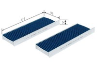 Bosch Innenraumfilter Pollenfilter Filter Innenraumluft Filter+Pro 0 986 628 610
