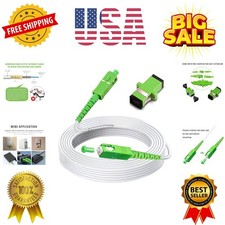 30ft 10 Meters SC/APC to SC/APC Fiber Optic Internet Cable, Armored Single Mo...