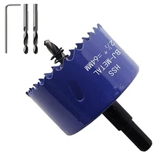 2-1/2 Inch Hole Saw with Arbor Bi Metal