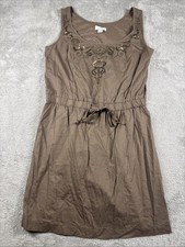 Ann Taylor Loft Taupe Brown Sleeveless Casual Dress Size Medium