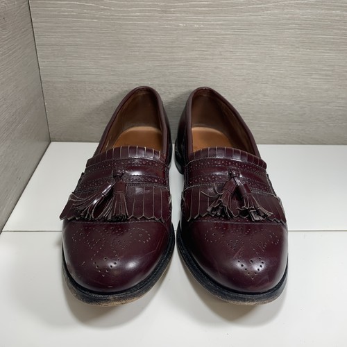 ALLEN EDMONDS Bridgeton elegante Schuhe burgunderrot Kilt Quaste Halbschuhe Größe 11,5 C - Bild 2 von 11