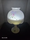 Vintage Westmoreland Roses And Bows Frosted Top Fairy Lamp With Milk Glass Base