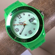 Ice-Watch Unisex Sport Rotating Bezel Green Silicone Band Quartz 47mm Watch 7"