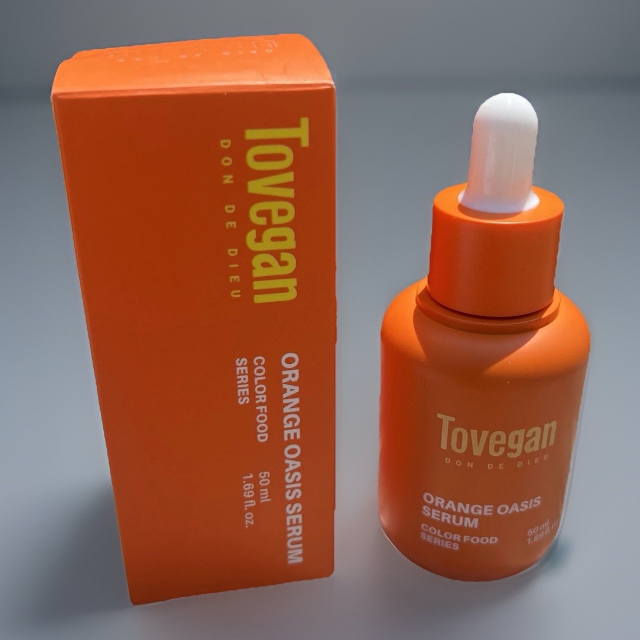 Tovegan Serum Moisture Face Neck Orange Oasis 1.69 fl oz Color Food Series New