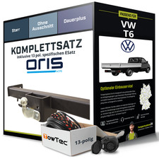 Für VW T6 Pritsche, Fahrgestell SFD Anhängerkupplung starr +eSatz 13pol 15- ABE