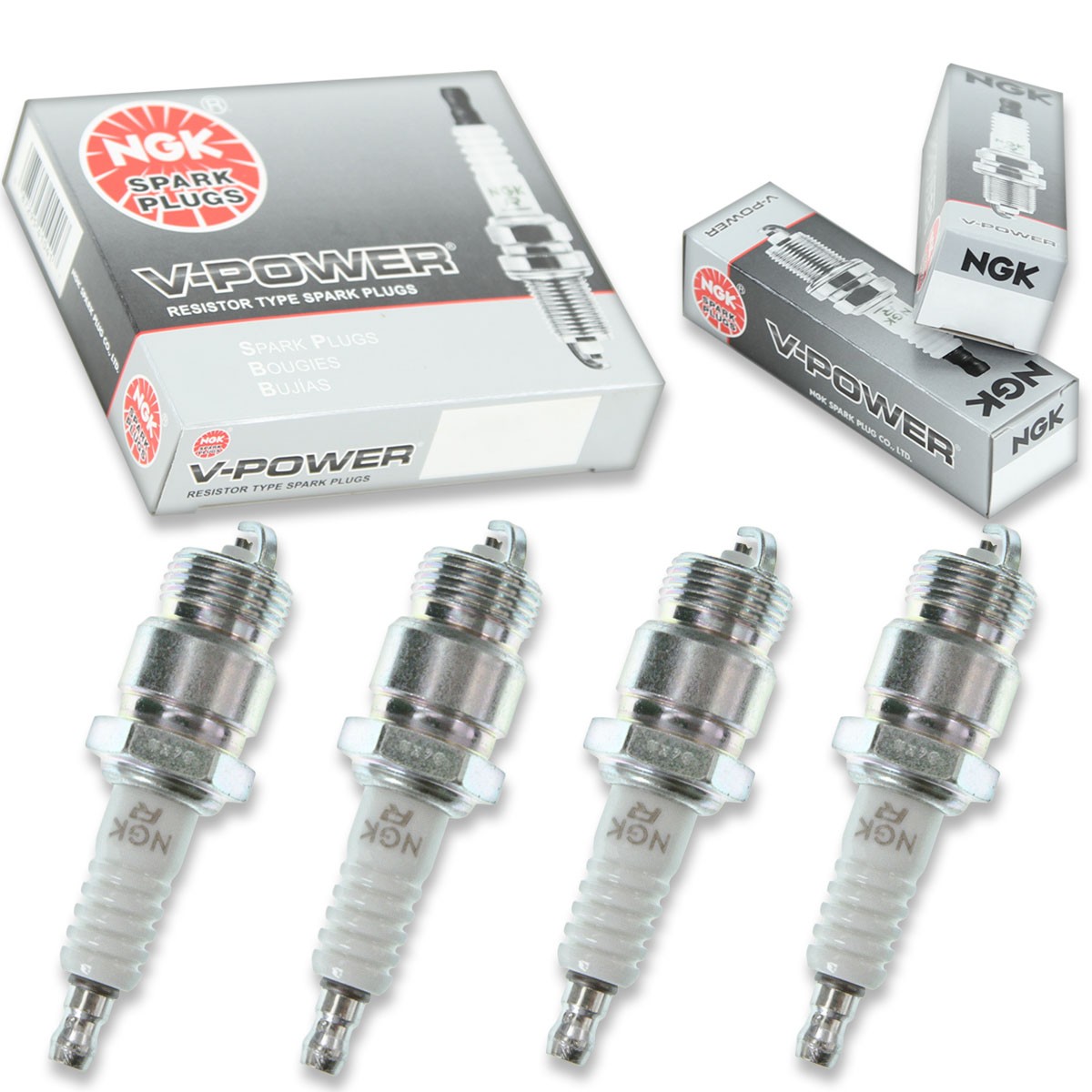 4 pc NGK 2438 WR5 V-Power Spark Plugs for T5RTC SP549 SP481 SP431 SP430 tf