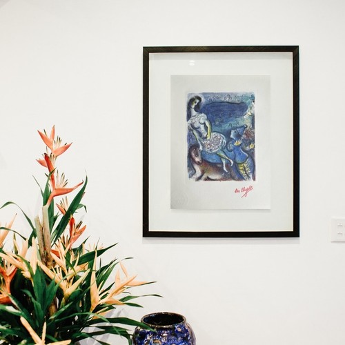 Marc Chagall Lithograph - Clown with Straub, Facsimile Signed Vintage Art - Picture 2 of 8