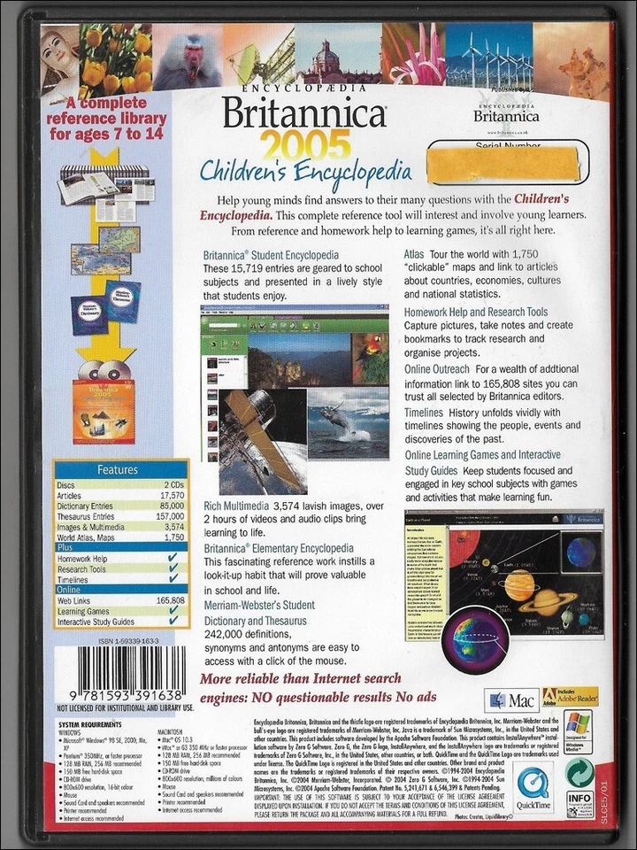 "Encyclopedia Britannica 2005 - Children's Encyclopedia" PC/MAC, Englisch [GUT] - Bild 2 von 2