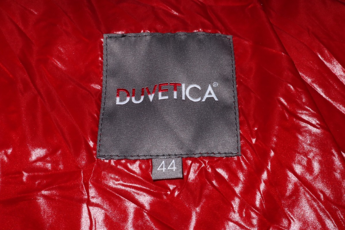 DUVETICA Womens Red Full Zip Hooded Down Puffer Jacket Size 44 | eBay