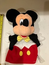 Vintage Mattel Mickey Mouse Plush Hand Puppet Animal Toy