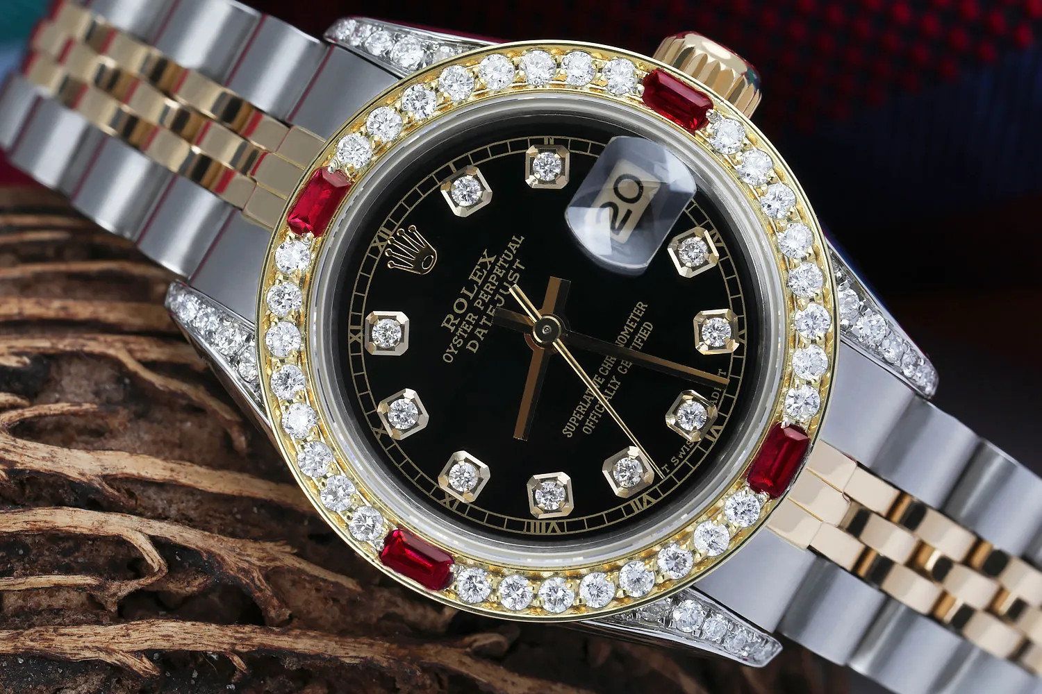 Rolex Datejust Black Two Tone Diamond