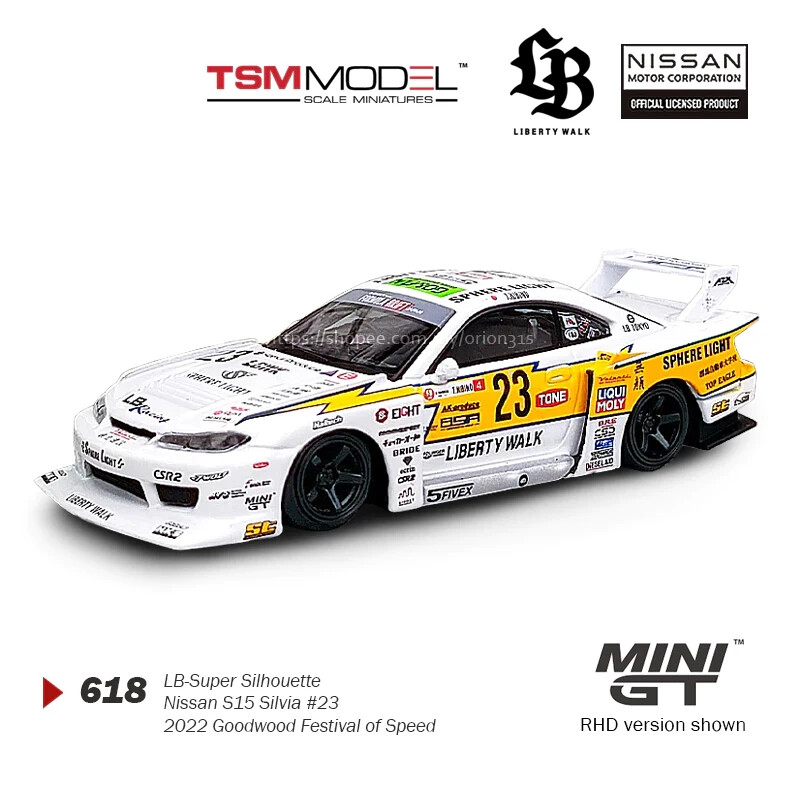 Mini GT LB-Super Silhouette Nissan S15 Silvia Diecast Model Car