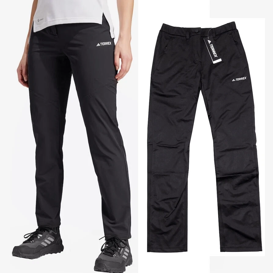 Adidas Terrex Hybrid Softshell Pants Womens Hiking Trousers Outdoor Trekking Black