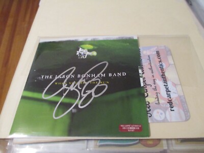 Jason Bonham All Time Great Drummer Autograph On A Copy Of A CD Cover