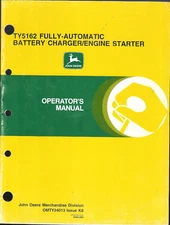 John Deere TY5162 Fully-Automatic Battery Charger Operator's Manual OMTY24013