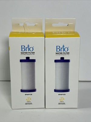 (2) Brio Water Filters (Ice & Water Refrigerator Filter) Frigidaire RFWF1CB