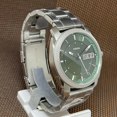 Fossil FS5899 Machine Three-Hand Date Stainless Steel Green Analog 