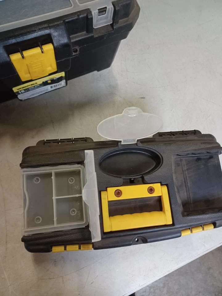 WorkForce Tool Box - LOT OF 2 LIGHTWEIGHT CARRYING CASE $$ - Image 3 of 4