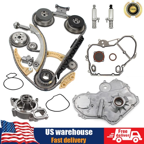 Timing Chain Kit VCT Selenoid Actuator Gear Cover Gasket Fit GM Ecotec 2.2L 2.4L