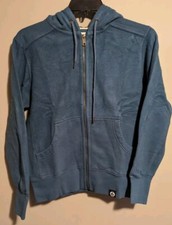 American Giant Sweatshirt Men's Small Full Zip Blue Graphic USA Made Hoodie NOS