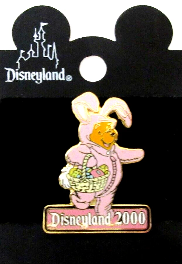 Значок Disneyland / Пасха 2000 с Винни-Пухом в роли пасхального кролика - Изображение 2 из 2