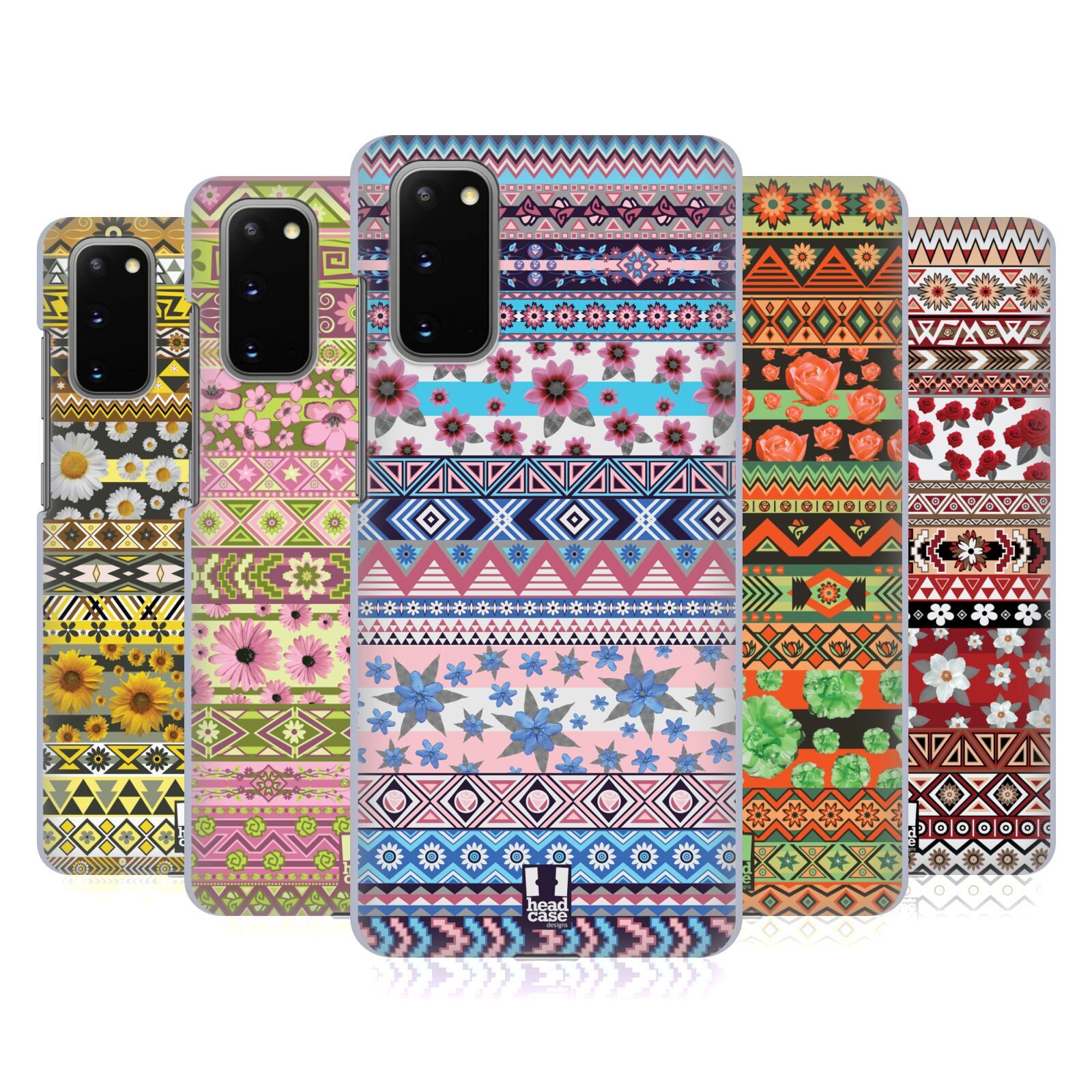 HEAD CASE DESIGNS FLORAL AZTEC HARD BACK CASE FOR SAMSUNG PHONES 1