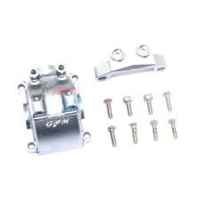 GPM Alum Front Or Rear Gearbox Cover  Upper Arm Stabilizer Silver Tamiya TT-02