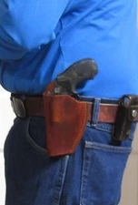 Left Hand Belt Holster for S&W J Frame Revolvers w/ 3 Inch Barrel