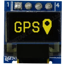 Winstar WEA006432ALPP3N00000 OLED COG 64x32 Yellow 0.49" on PCB