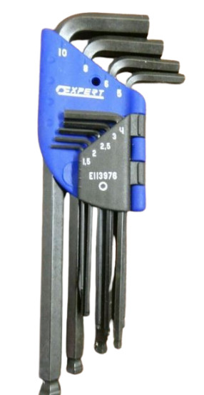 Facom Expert Hex Key Set 9 Piece Long Arm Ball End Metric 1.5-10mm - Inc VAT