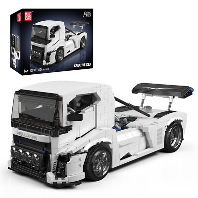 Mould King 10036 Knight Truck Static Vehicle Model Building Block Toy 1604 Piece