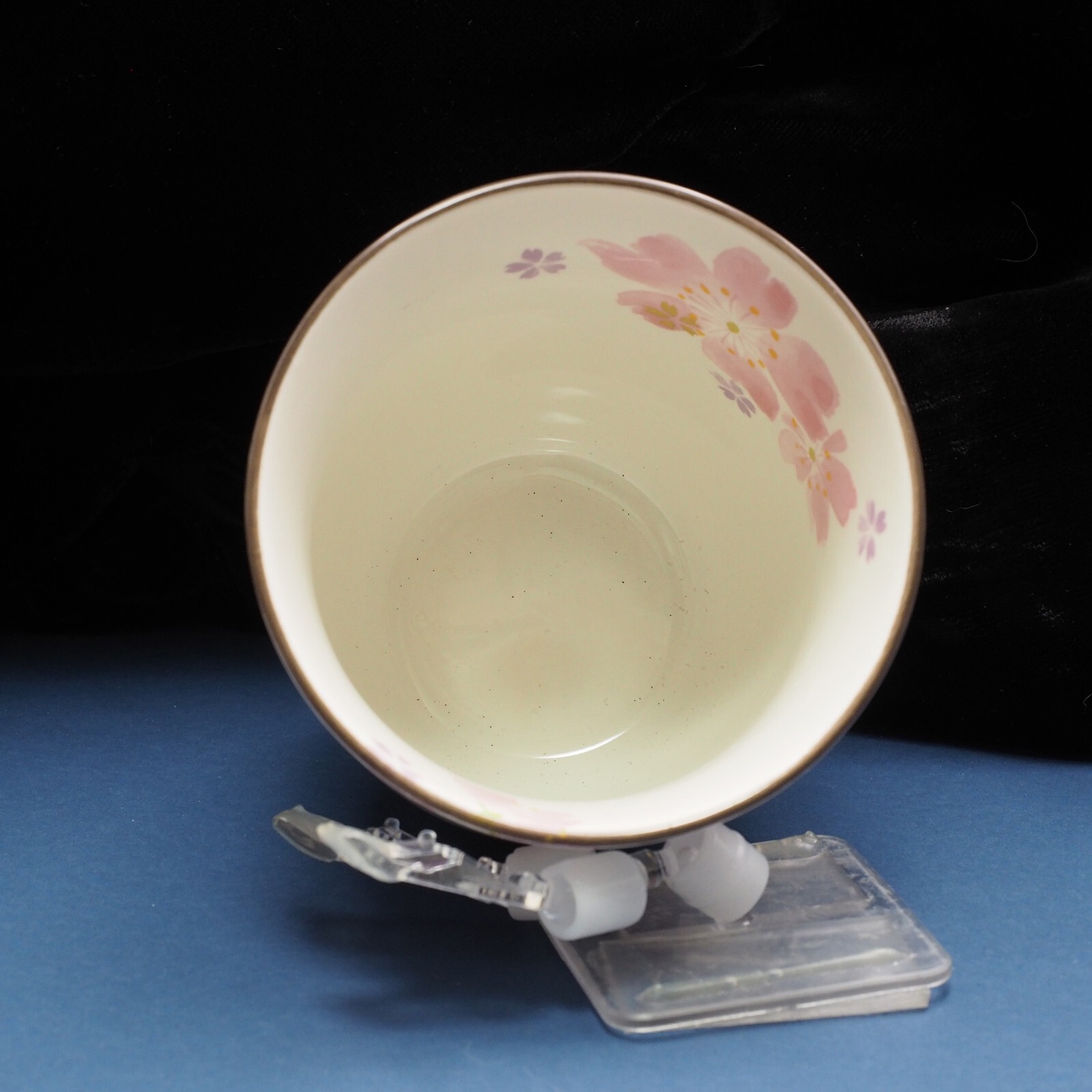 Japanese Rice Bowl Tea Cup Chopstick Set Mino-Yaki Cherry Blossom Made in Japan